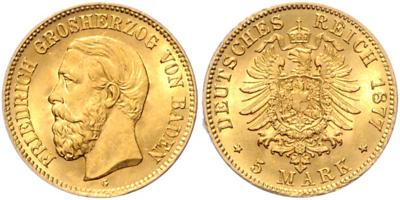 Baden, Friedrich 1852-1907 GOLD - Münzen, Medaillen und Papiergeld