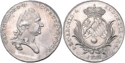 Bayern, Karl Theodor 1777-1799 - Münzen, Medaillen und Papiergeld