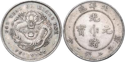 China, Provinz Chihli, Kuang-Su - Mince, medaile a papírové peníze
