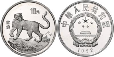 China, VolksrepublikBedrohte Tiere - Mince, medaile a papírové peníze