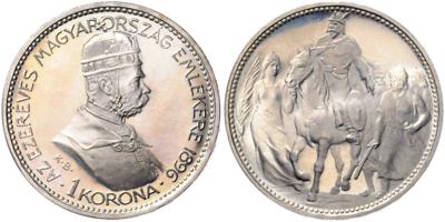 Franz Josef I./ungarisches Millennium 1896 - Mince, medaile a papírové peníze