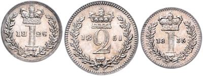 Großbritannien- Maundy Geld - Mince, medaile a papírové peníze