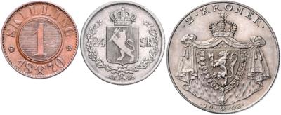 Norwegen - Münzen, Medaillen und Papiergeld