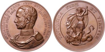 Wahl Erzherzog Wilhelms zum Großmeister des deutschen Ordens am 25. Juni 1863 - Münzen, Medaillen und Papiergeld