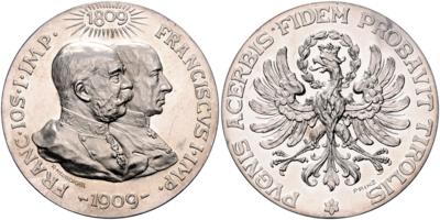 100 Jahrfeier der Erhebung Tirols 1909 - Coins and medals