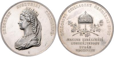 Elisabeth, Krönung zur ungarischen Königin in Buda 1867 - Münzen und Medaillen