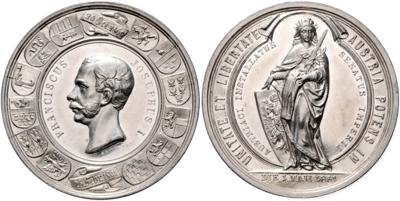 Eröfnung des neuen Reichsrates in Wien am 1. Mai 1861 - Monete e medaglie