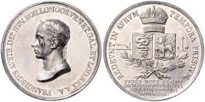 Franz I., Krönung zum König der Lombardei und Venetiens in Mailand im Mai 1815 - Münzen und Medaillen