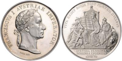 Franz I., Tod am 2. März 1835 - Coins and medals