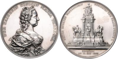 Franz Josef I., Enthüllung des Maria-Theresien-Denkmals in Wien 1888 - Monete e medaglie