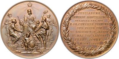 Franz Josef I., JubiläumsGewerbeausstellung Wien 1888 - Münzen und Medaillen