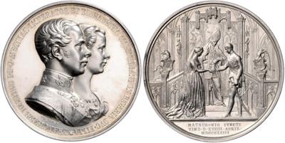 Franz Josef I. und Elisabeth, Hochzeit am 24. April 1854 - Coins and medals