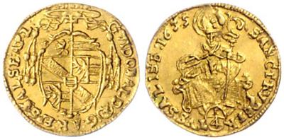 Guidobald v. Thun und Hohenstein 1654-1668 GOLD - Mince a medaile
