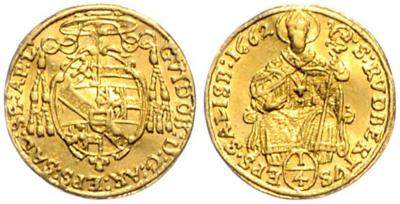 Guidobald v. Thun und Hohenstein 1654-1668 GOLD - Münzen und Medaillen