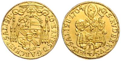 Johann Ernst v. Thun und Hohenstein 1687-1709 GOLD - Monete e medaglie