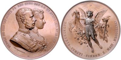 Kronprinz Rudolf und Stephanie v. Belgien - Coins and medals
