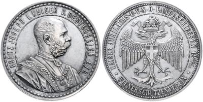 Wien, Kaiserjubiläums- und V. NÖ Landesschießen 1848/1888 - Coins and medals