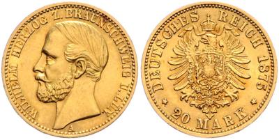 Braunschweig-Lüneburg, Wilhelm 1831-1884 GOLD - Mince a medaile