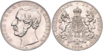 Hannover, Georg V. 1851-1866 - Mince a medaile