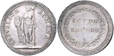 Italien, 1. Römische Republik 15. Februar 1798 bis 28. September 1799 - Monete e medaglie