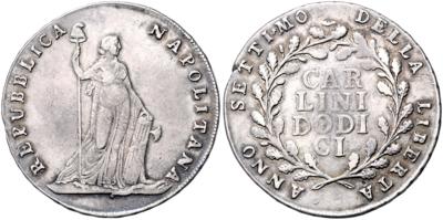 Italien, Neapolitanische Parthenopäische Republik 1799 - Münzen und Medaillen