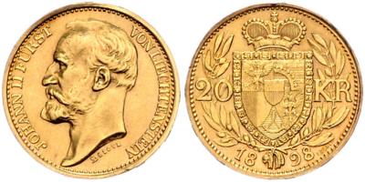 Johann II. 1858-1929 GOLD - Münzen und Medaillen