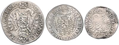 Leopold I.- 3 Kreuzer Münzstätte Prag - Münzen und Medaillen