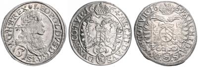 Leopold I.- 3 Kreuzer Wien - Münzen und Medaillen