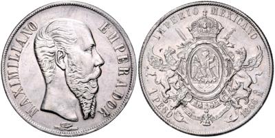 Mexiko, Maximilian von Österreich 1864-1867 - Monete e medaglie