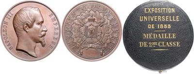 Napoleon III.- Weltausstellung in Paris 1855 - Münzen und Medaillen