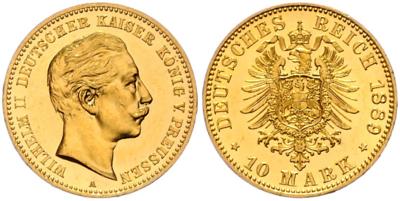Preussen, Wilhelm II. 1888-1918 GOLD - Mince a medaile