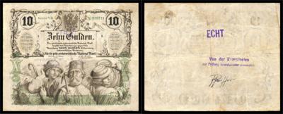 Privilegierte Österreichische Nationalbank, 10 Gulden 1863 - Münzen und Medaillen