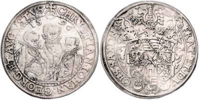 Sachsen A. L., Christian II., Johann Georg I. und August 1591-1601 - Coins and medals