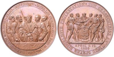 Speyerer Protestation, 3. Jahrhundertfeier - Coins and medals