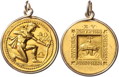 XV. Deutsches Bundesschiessen München GOLD - Monete e medaglie