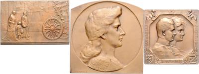 Zeit Franz Josef I. Plaketten und Medaillen Thema Kaiserhaus - Coins and medals