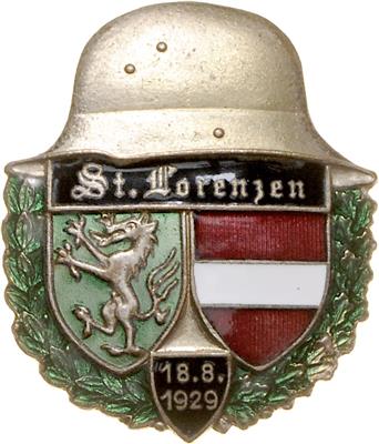 Heimwehr - Abzeichen "St. Lorenzen 18.8.1929," - Orders and decorations