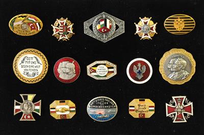 Sammlung patriotische Abzeichen 1. Weltkrieg, - Onorificenze e decorazioni