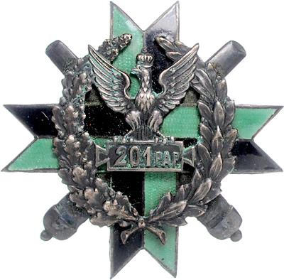 201. Freiwilligen Feld Artillerie - Regiment - Řády a vyznamenání