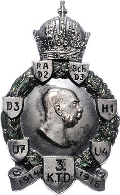 3. Kavallerie Truppen Division 1914/1916, - Orden und Auszeichnungen