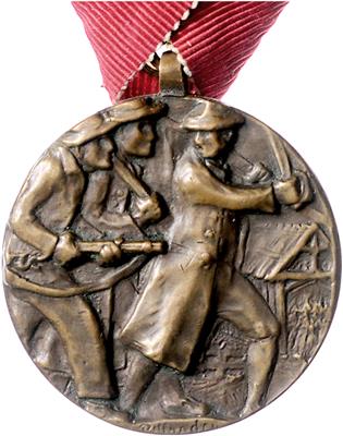 Medaille auf die Jahrhundertfeier der Befreiungskämpfe Vorarlbergs 1909, - Řády a vyznamenání