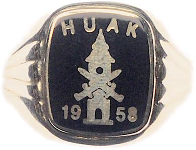 Goldener Ehrenring der HUAK 1958, - Orders and decorations
