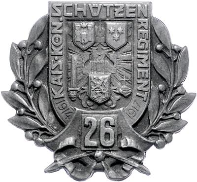 kais. könig. Schützen Regiment 26, - Orders and decorations