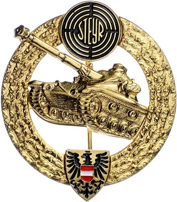 Abzeichen Panzerfahrer der Firma Steyr, - Onorificenze e decorazioni