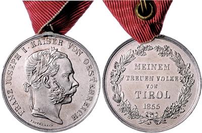 Tiroler Landesverteidigungsmedaille 1866, - Řády a vyznamenání