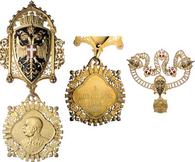 Ehrenkette für Gemeinderäte der Stadt Wien 1908, - Orders and decorations