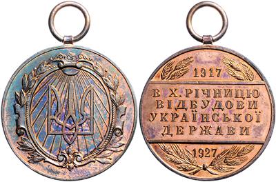 Medaille 10-Jahre unabhängige Ukraine 1927, - Orders and decorations