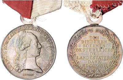 Militärverdienstmedaille für das Niederösterreichisch Aufgebot 1797, - Řády a vyznamenání