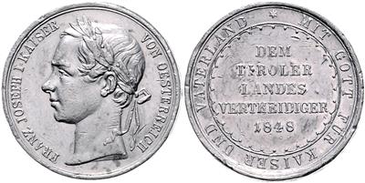 Tiroler Landesverteidiger-Medaille 1848, - Orders and decorations