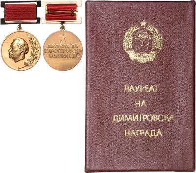 Dimitrow - Staatspreis Medaille, - Orders and decorations